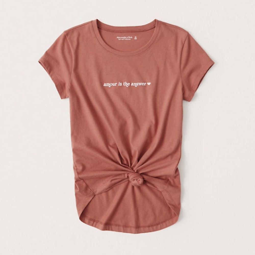 Abercrombie & Fitch ‘amour is the answer’ Tee SIZE MEDIUM - Picture 1 of 5